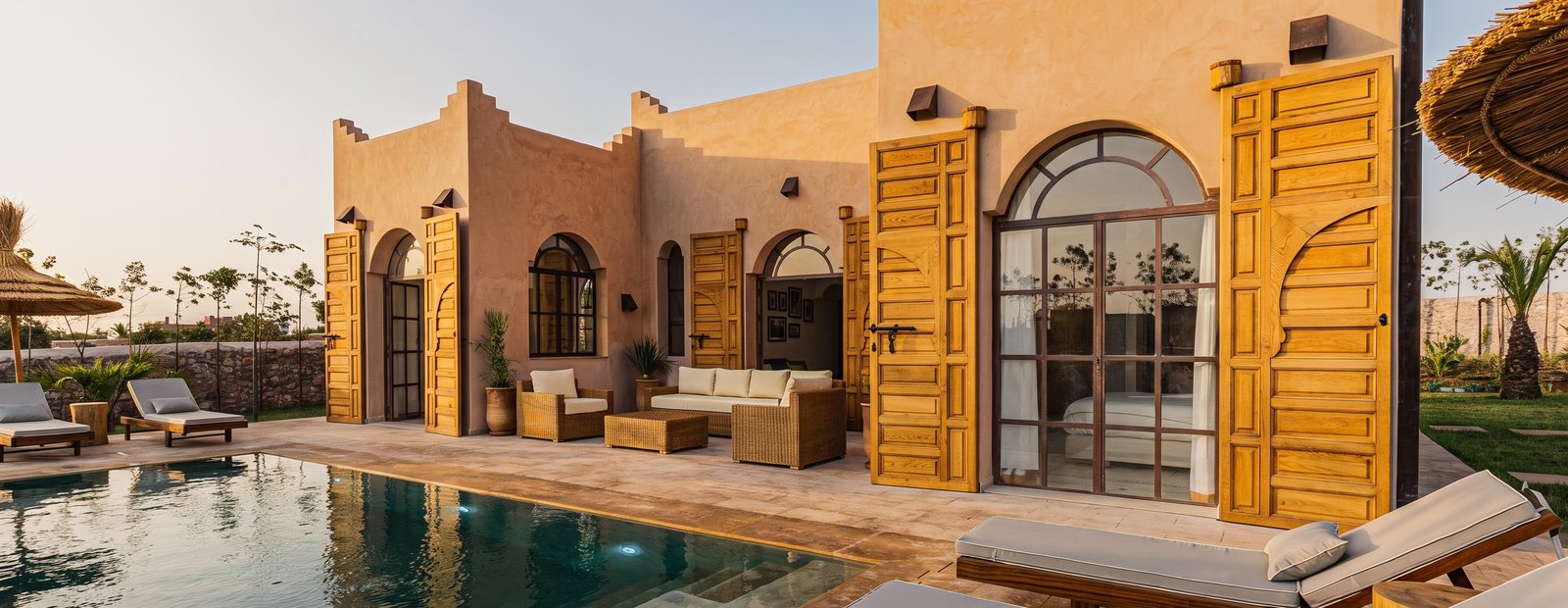 Une villa livrée, vue depuis la terrasse