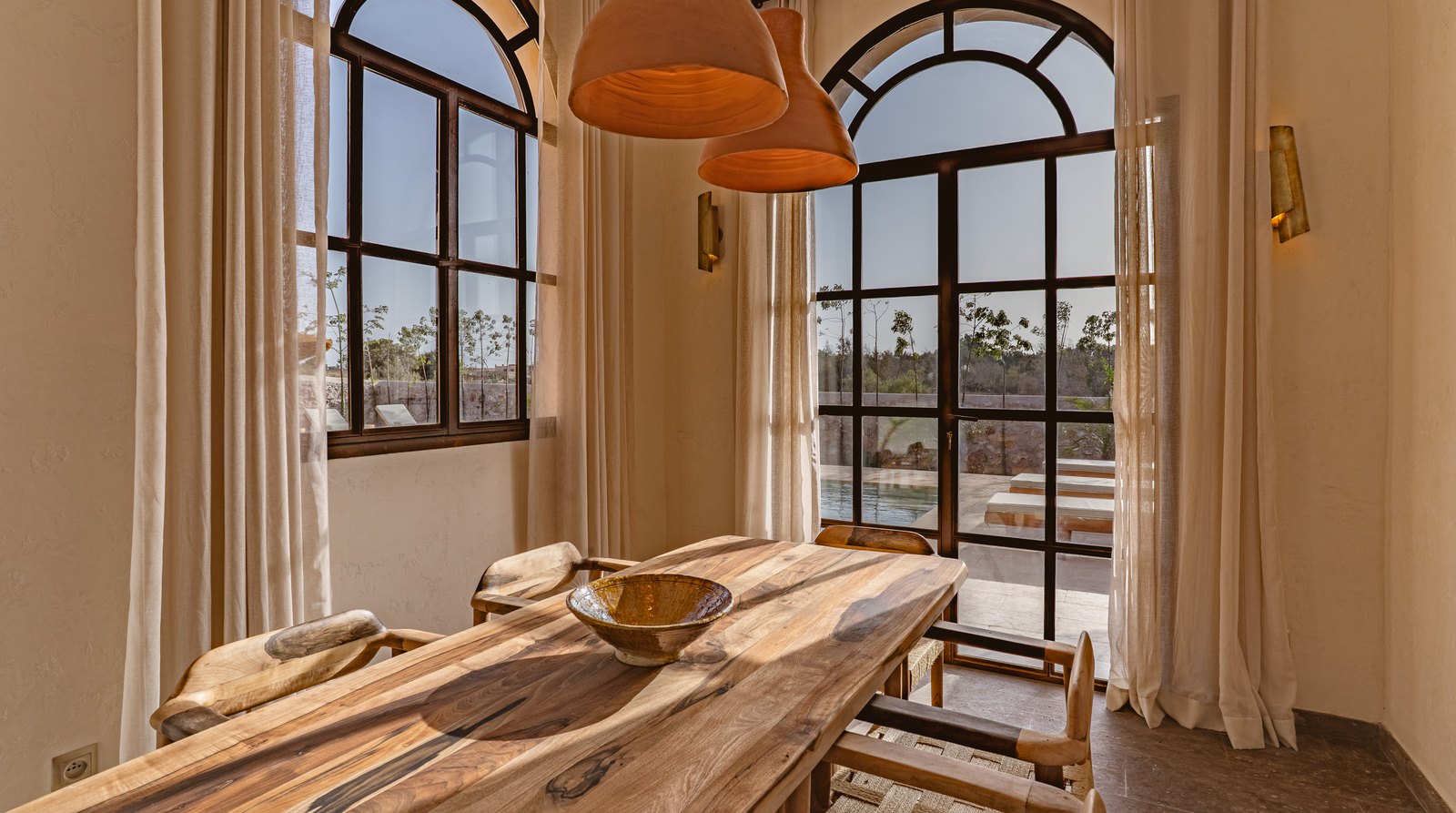 L'espace repas de la villa témoin
